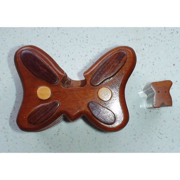 Butterfly Puzzle Box with Hidden Compartment - Picture 4 of 10